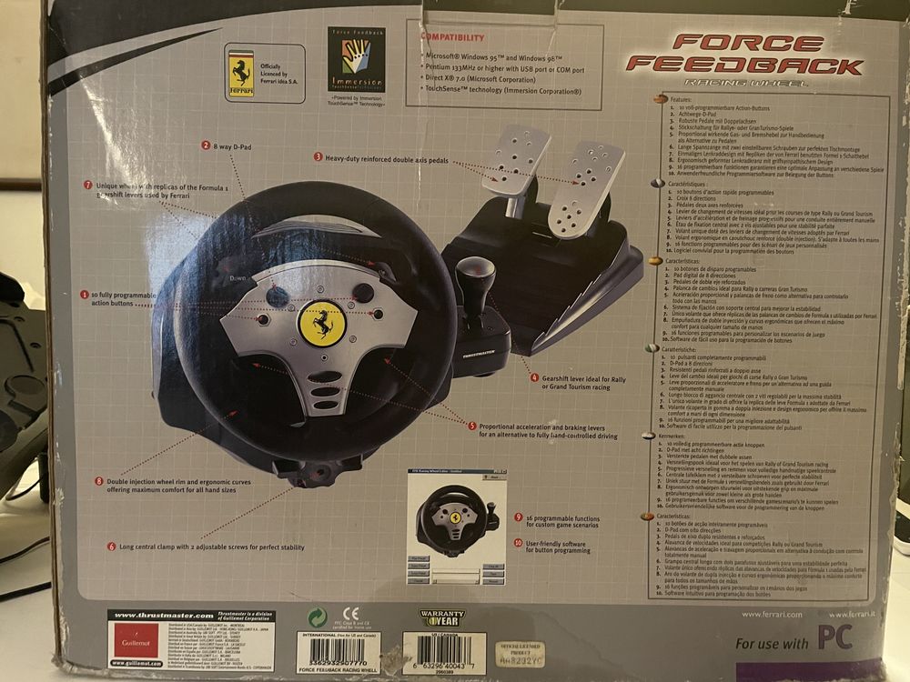 Volante Thrustmaster Force Feedback Racing Wheel