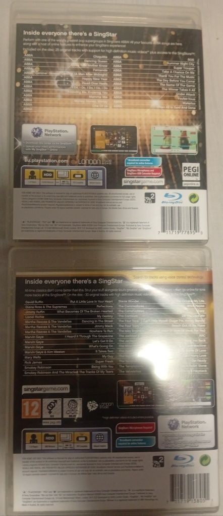 Mikrofony Singstar PS2 PS3 PS4 + Singstar ABBA PS3 Singstar MOTOWN PS3