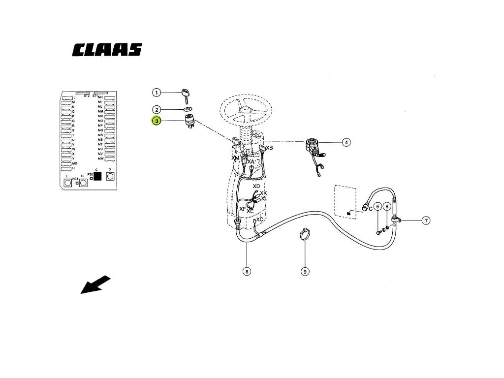 Włącznik startera -13135,0 - Claas