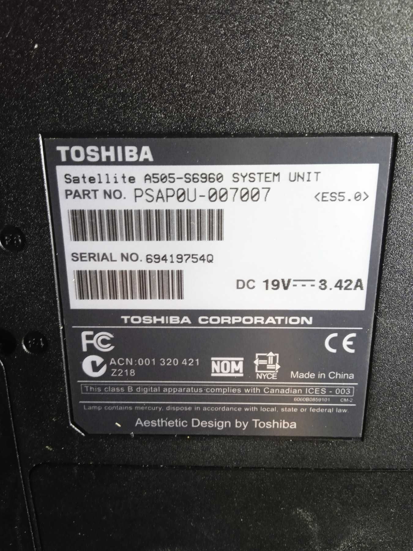 Ноутбук Toshiba Satellite A505