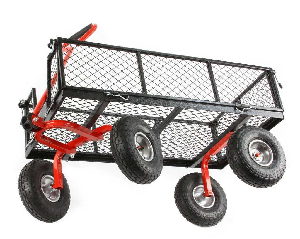 NOWY Wózek Transportowy Ogrodowy Taczka Przyczepka z rączką 400KG