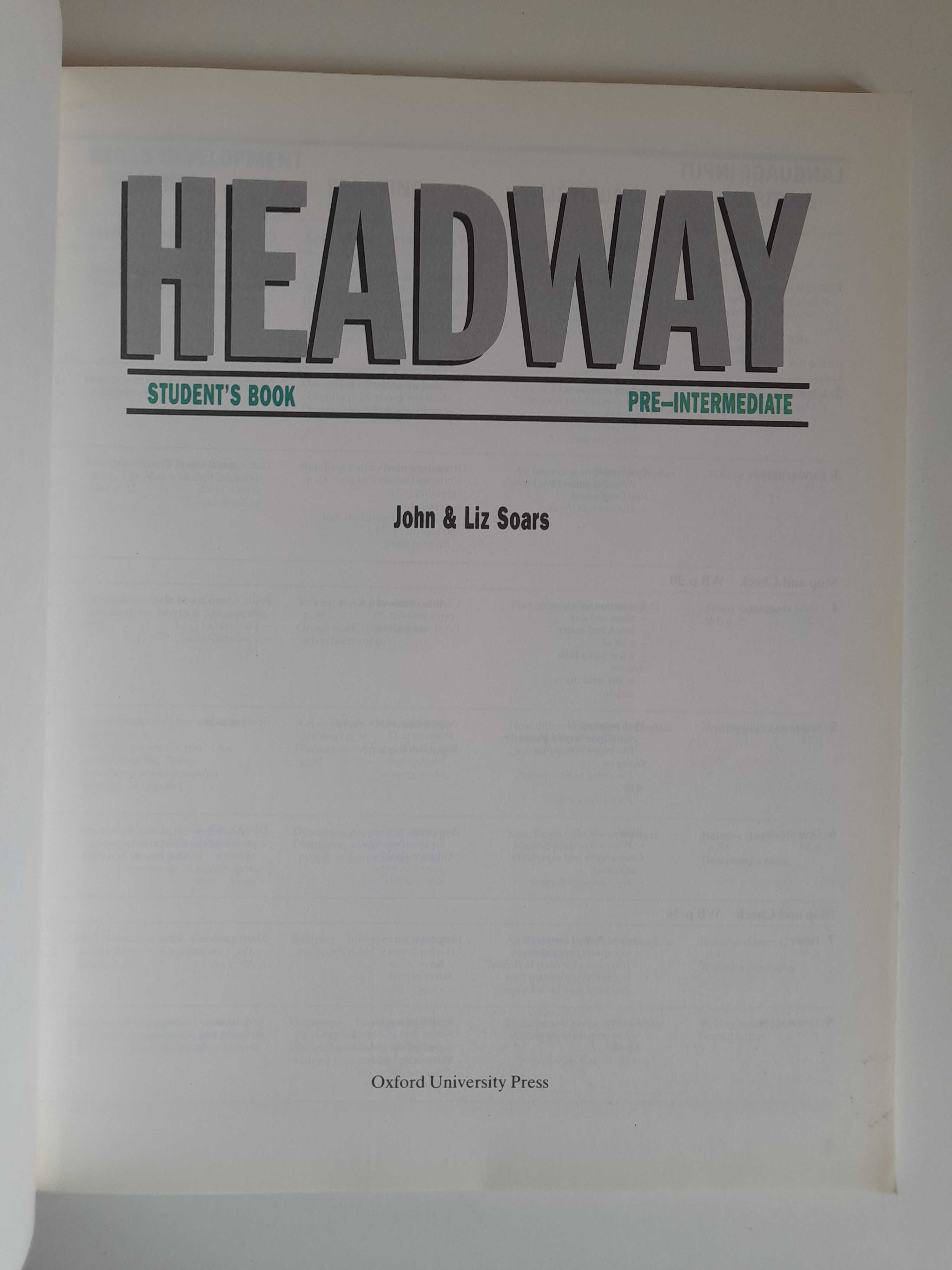 Headway. Pre-Intermediate. Student's Book John Soars, Liz Soars