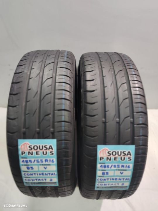 2 pneus semi novos 185-55r16 continental - oferta dos portes 80 EUROS