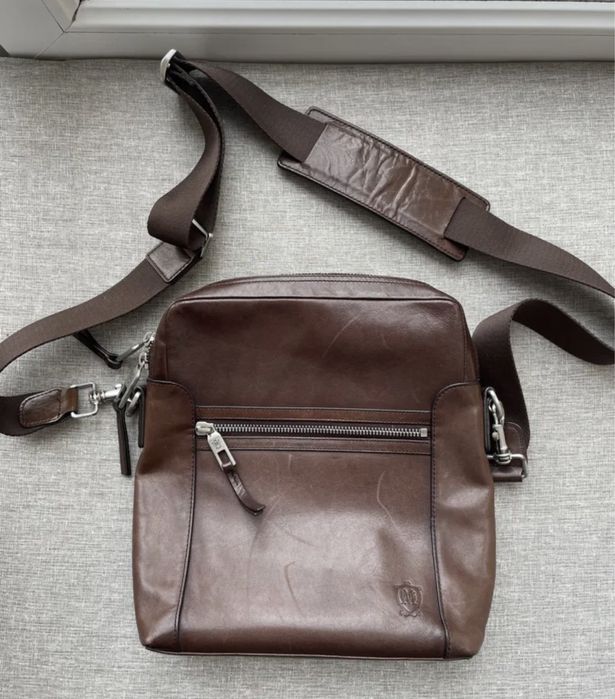 Сумка чоловіча шкіряна через плече dutti kors calvin