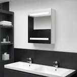Vidaxl Szafka Łazienkowa Z Lustrem I Led, Lśniąca Biel, 50X14X60 Cm