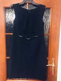 czarna sukienka z paskiem 42