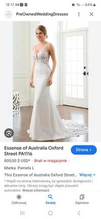 Suknia ślubna syrenka Essense of Australia