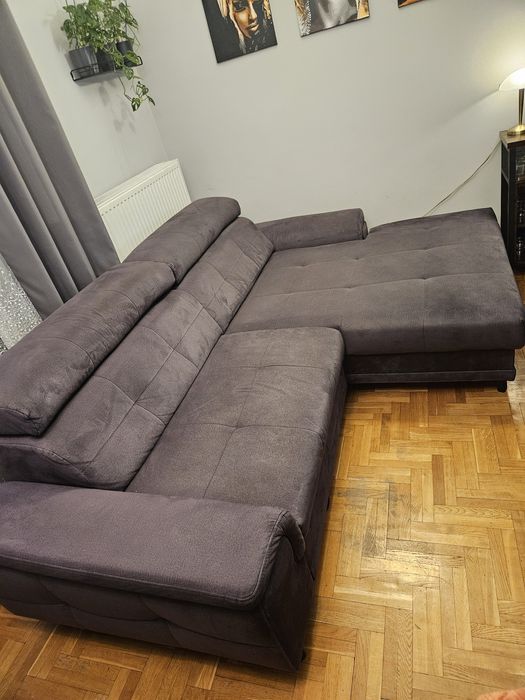 Narożnik z funkcją spania Rizza  rozkładany duży  Abra Meble