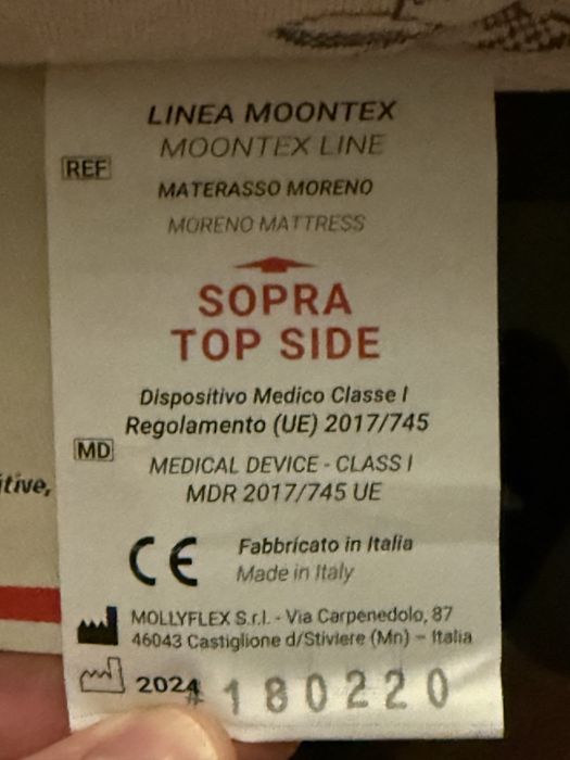 Materac Mollyflex Moreno 180 x 220 - jak nowy !