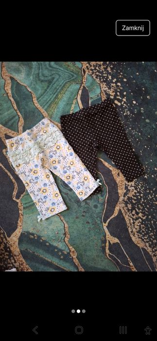 zestaw haremki leginsy 3-6miesięcy 62-68