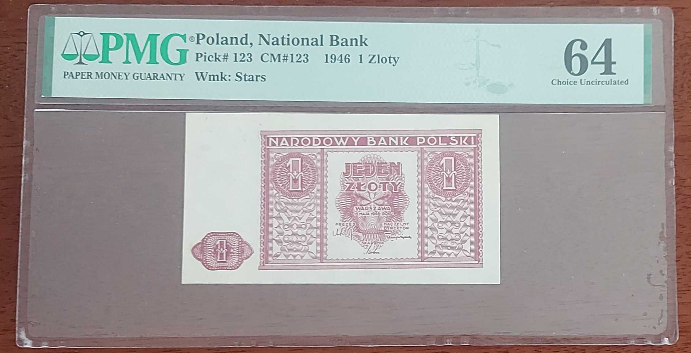 Banknot 1 złoty emisja z 1946 roku