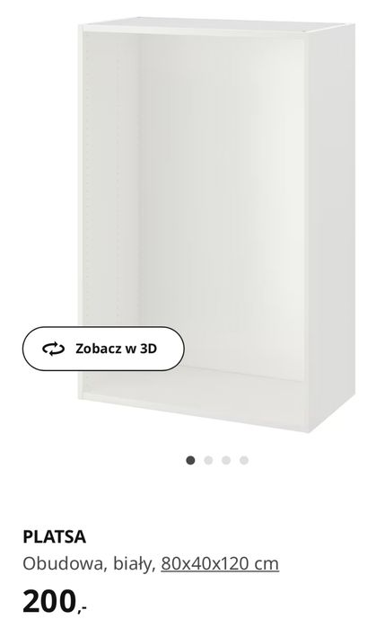 Ikea Platsa obudowa szafka 120/40/80
