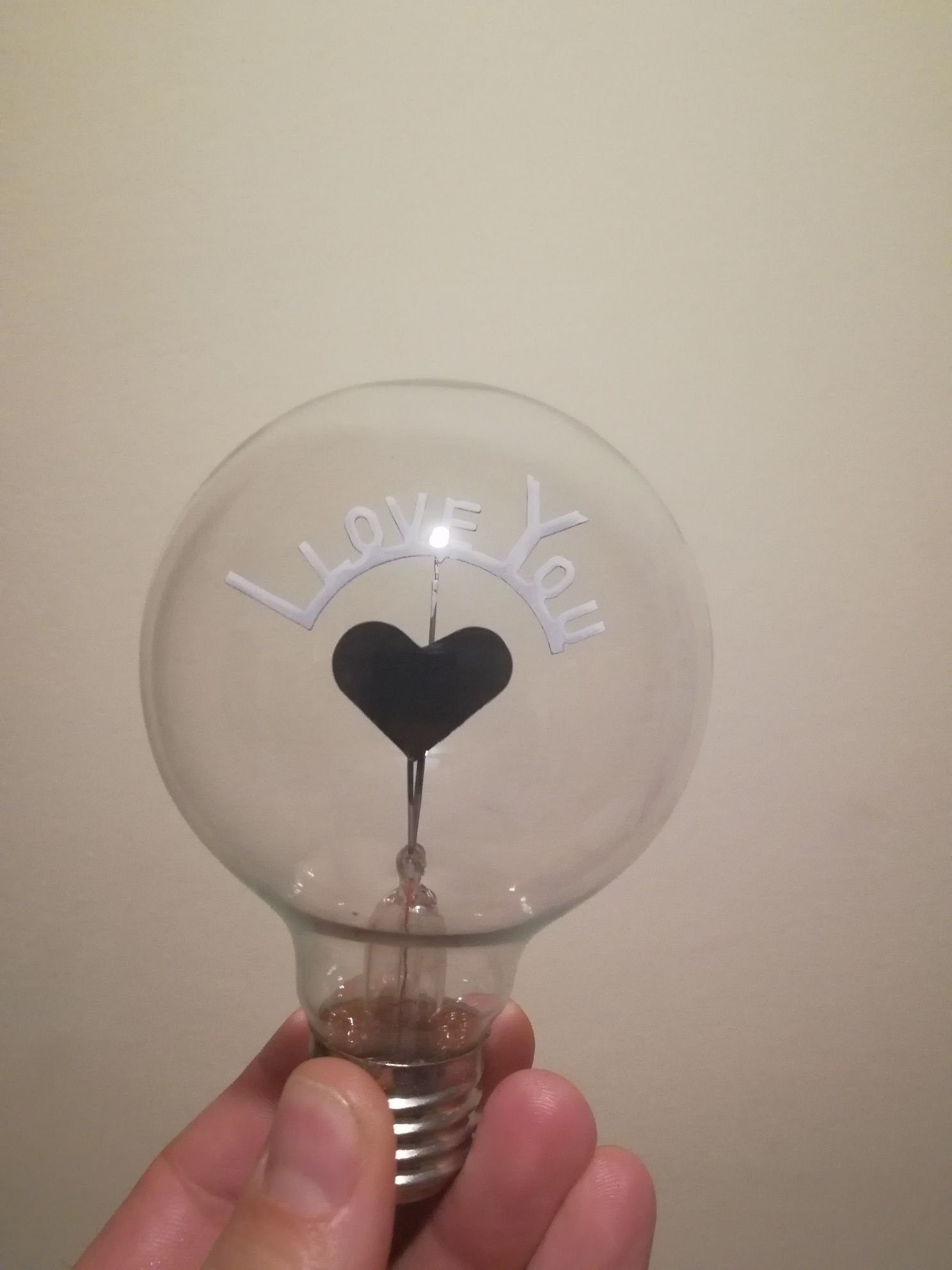 Лампочка I Love You, отличный сувенир или подарок