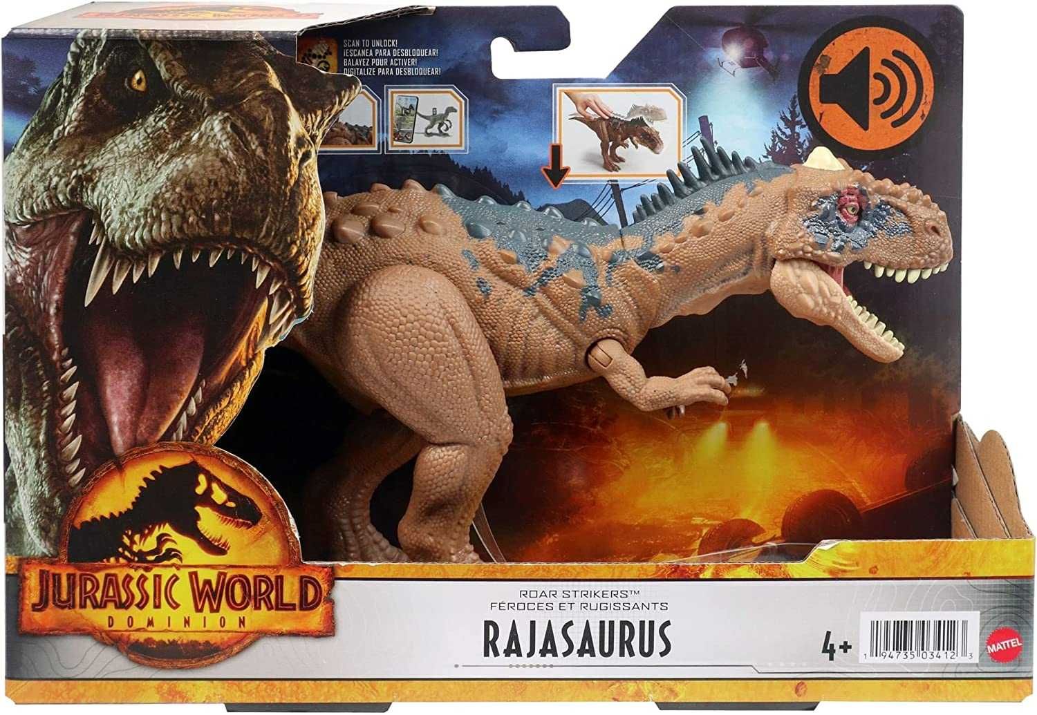 Динозавр Jurassic World Dominion Roar Strikers Rajasaurus Dinosaur