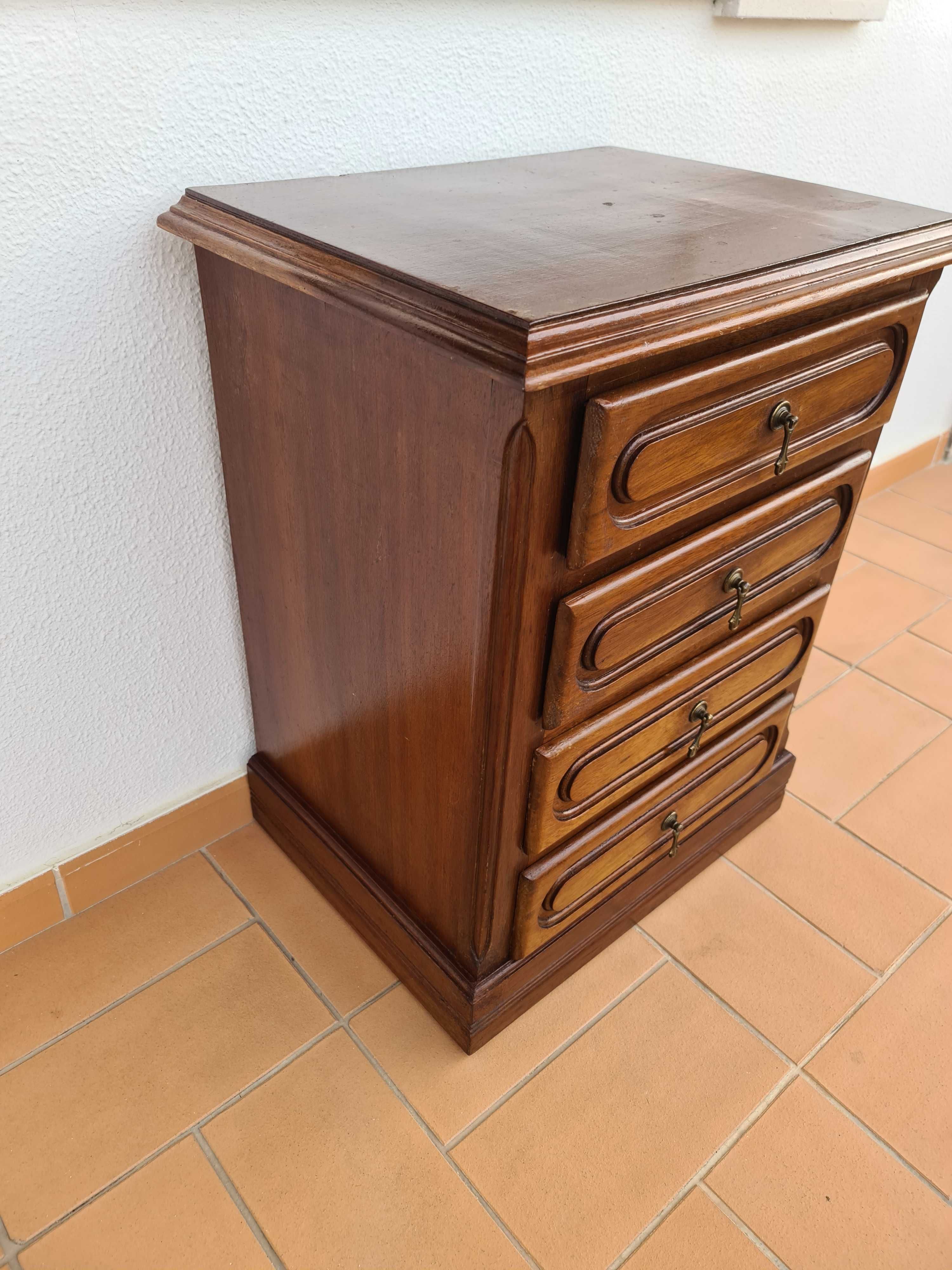 Par de Mesas de Cabeceira Mesinhas Madeira Wooden Oak Bedside Table
