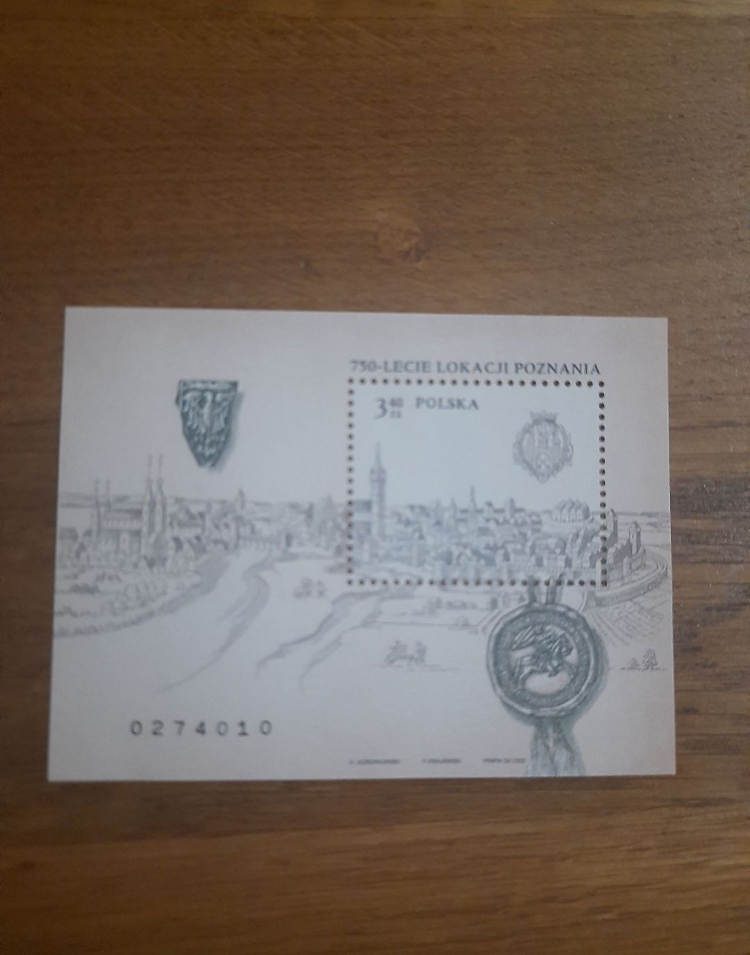Stary znaczek pocztowy 750-lecie Poznania