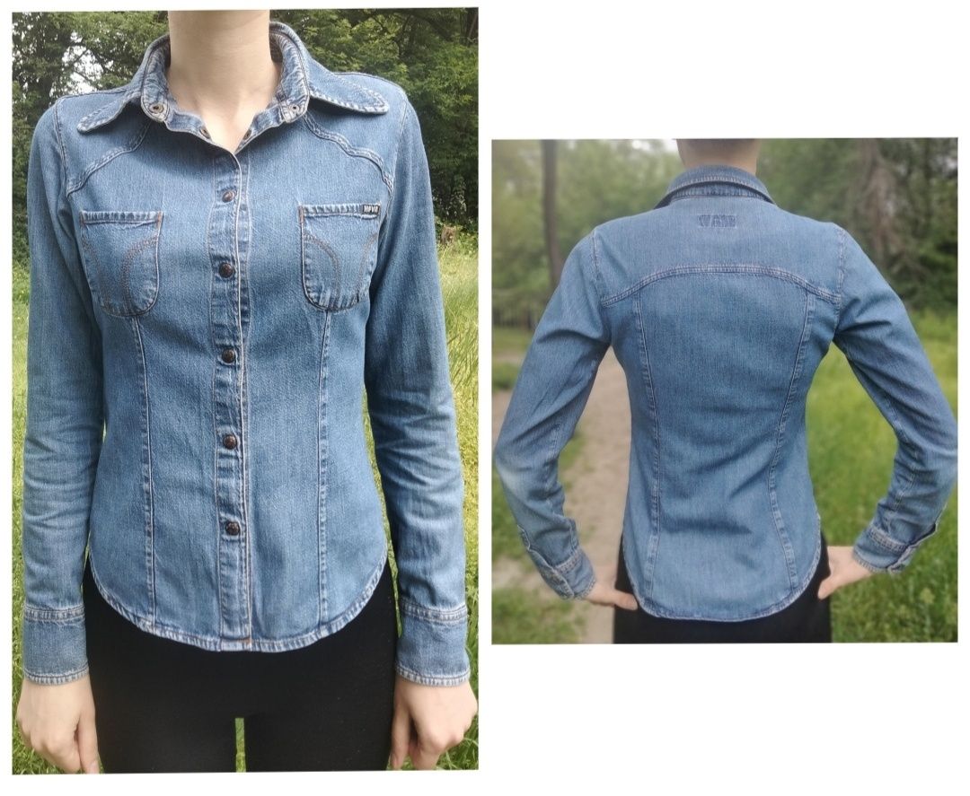 Женская джинсовая рубашка