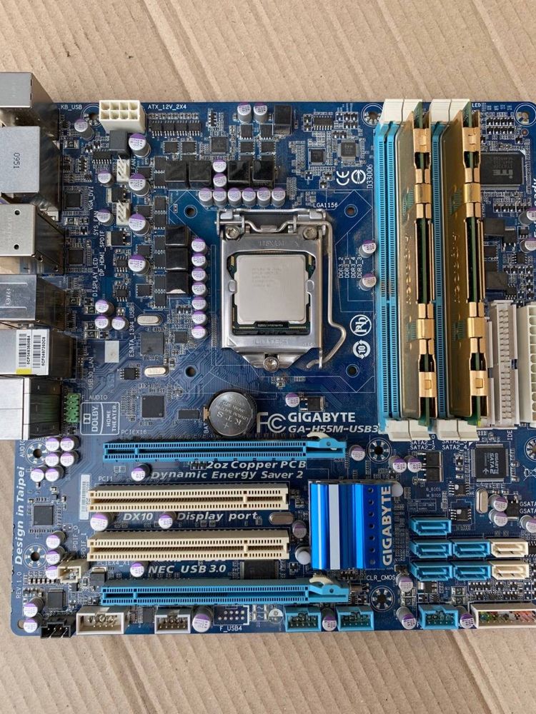 Материнская плата в сборе Gigabyte GA-H55M-USB3