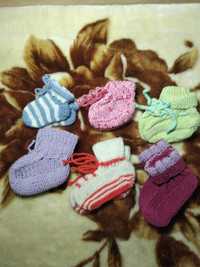 Носки  , пінетки теплі для  дітей , від народження до 1 року.