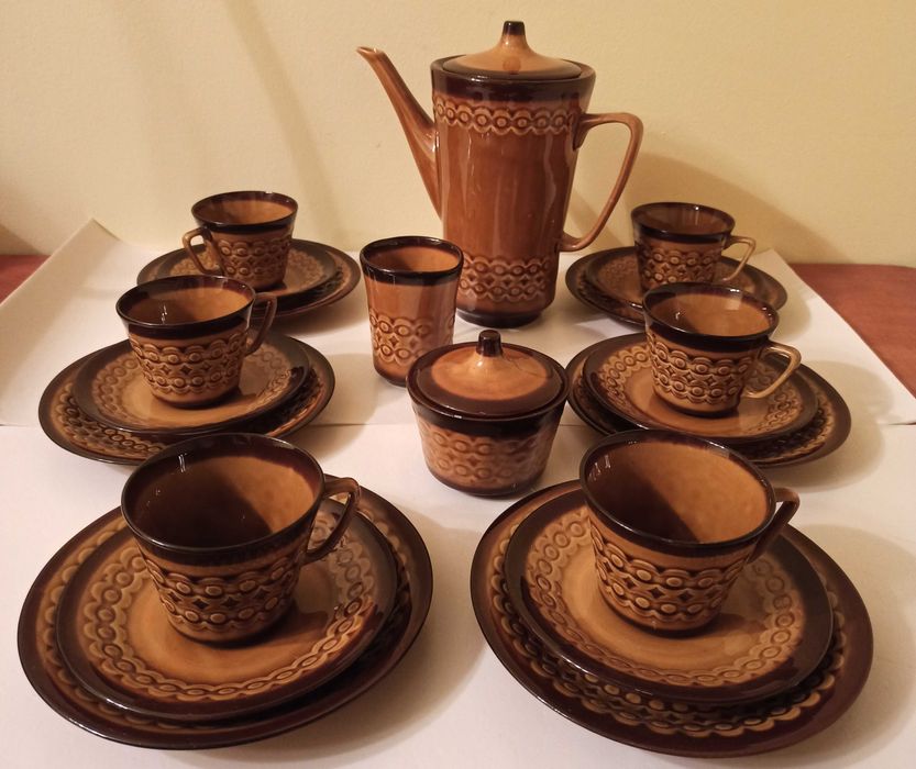 Serwis do kawy IRA 6-osób, Chodzież PRL, kompletny