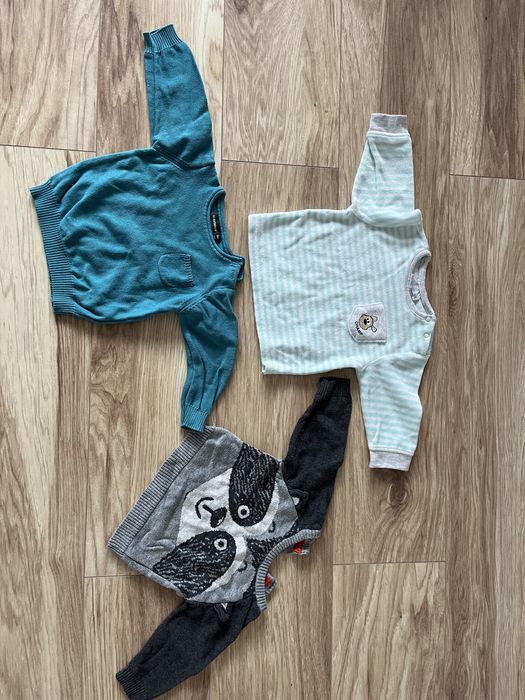 Zestaw 3 szt sweterki 68