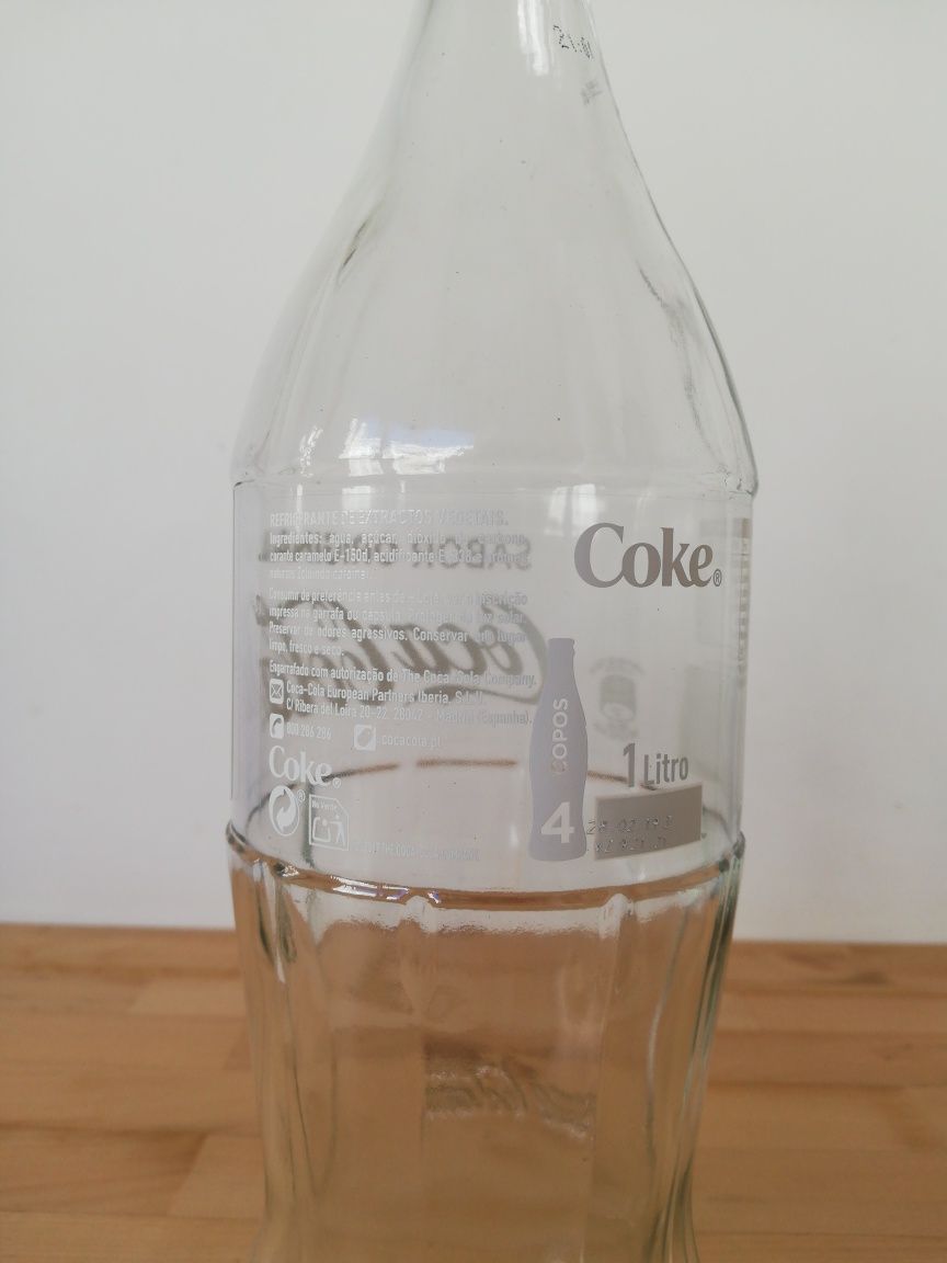 Garrafa de vidro Coca Cola original 1 litro
