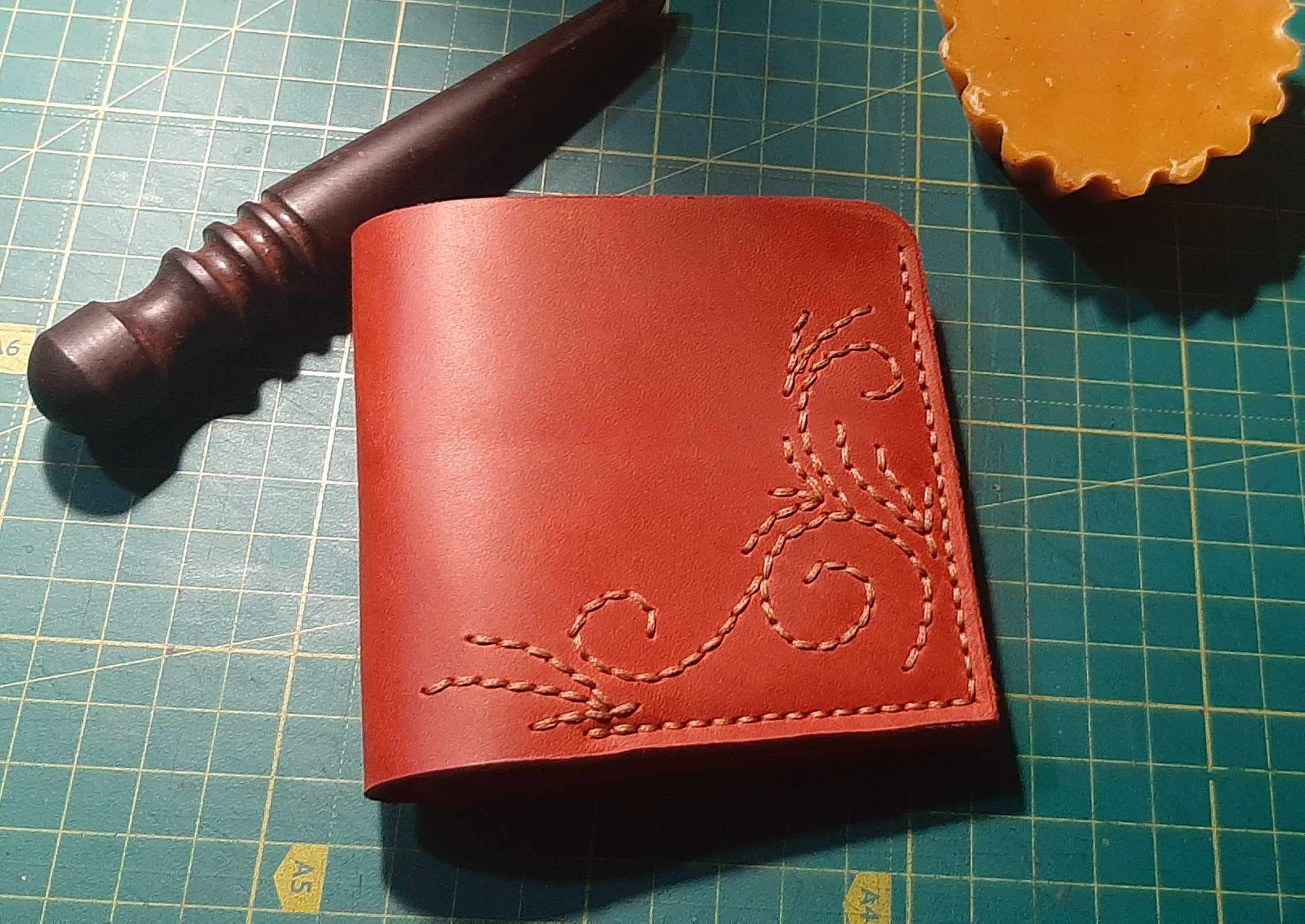 Шкіряний гаманець ручної роботи кожаный кошелёк портмоне ручной работы