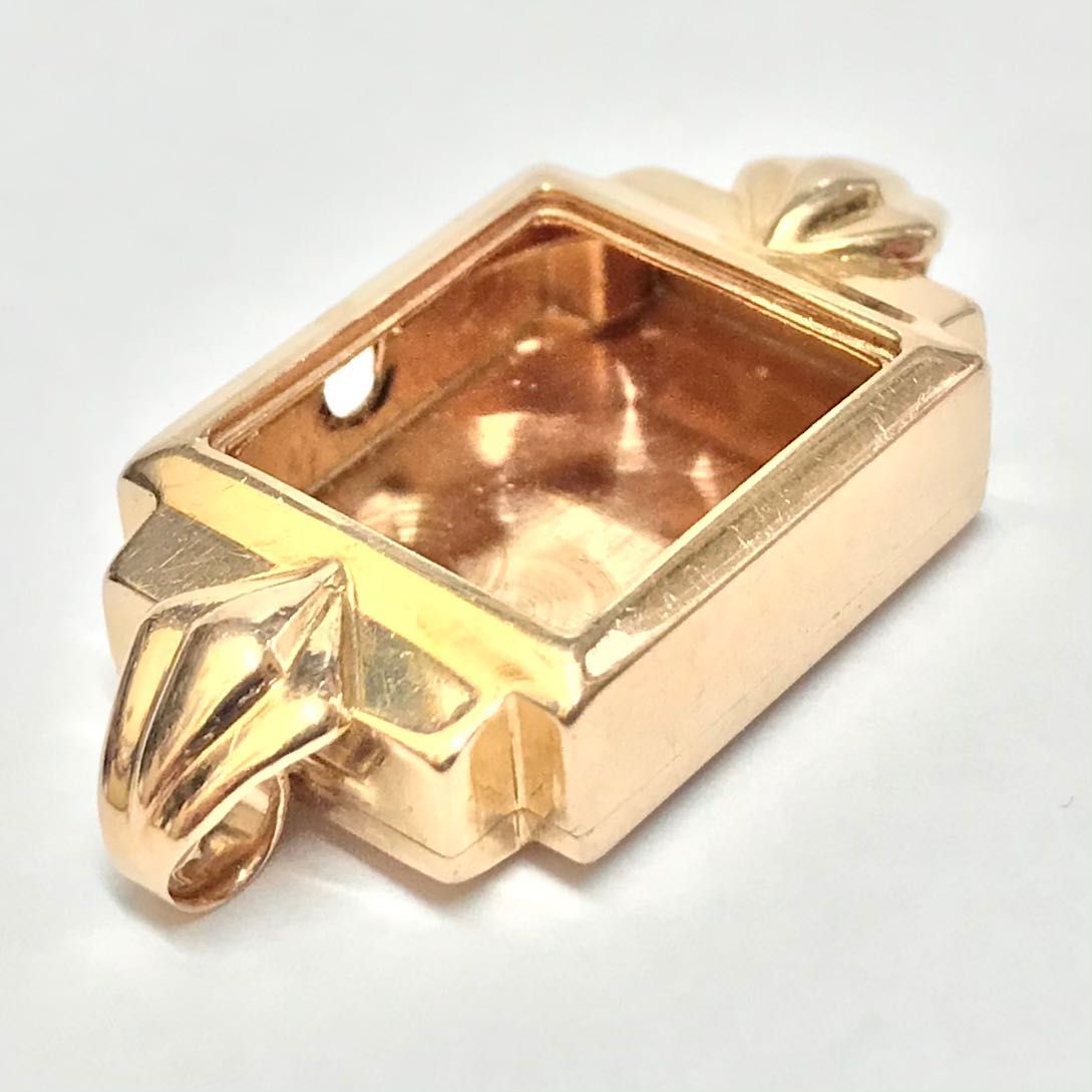 Złota KOPERTA do ZEGARKA 14K 16x18mm różowe ZŁOTO