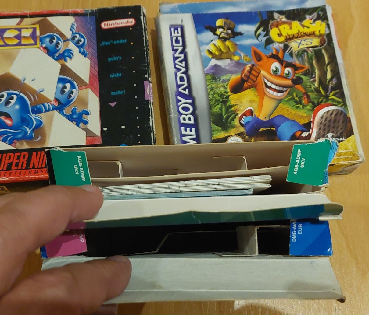 Caixas de Jogos Nintendo 

Super Nintendo - Caixa jogo Pac-Attack + Ma