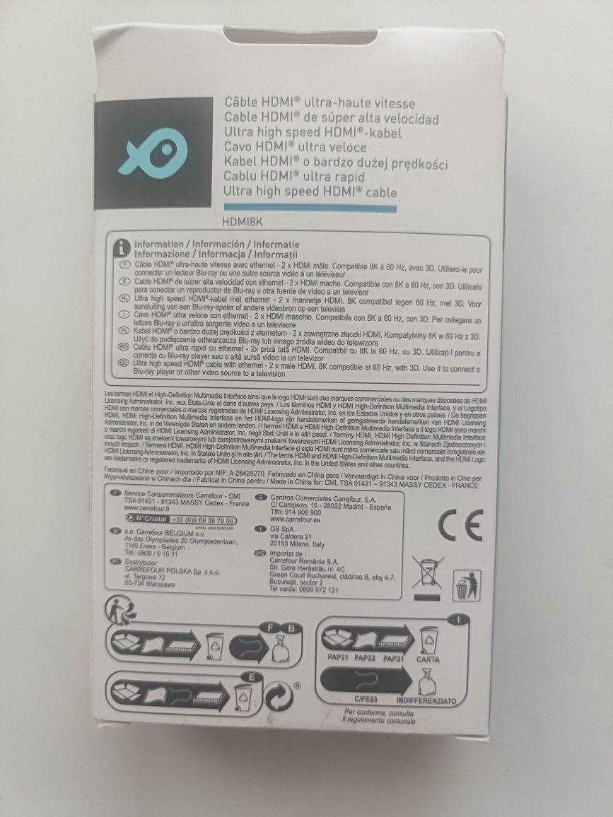 Kabel nowy HDMI 8K 15 sztuk cena za całość