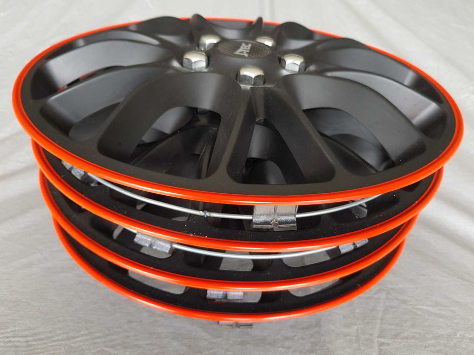 4 шт_Автомобильные колпаки J-Tec Hero GTR R14" /Черно-красные/