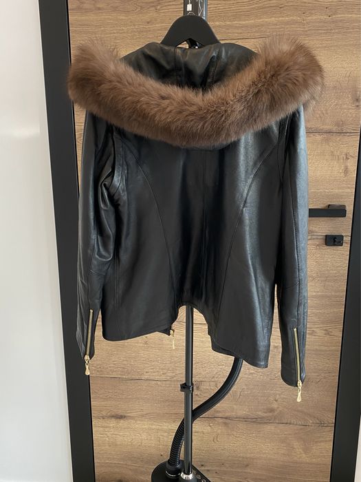 Kurtka skórzana zimowa z futrem