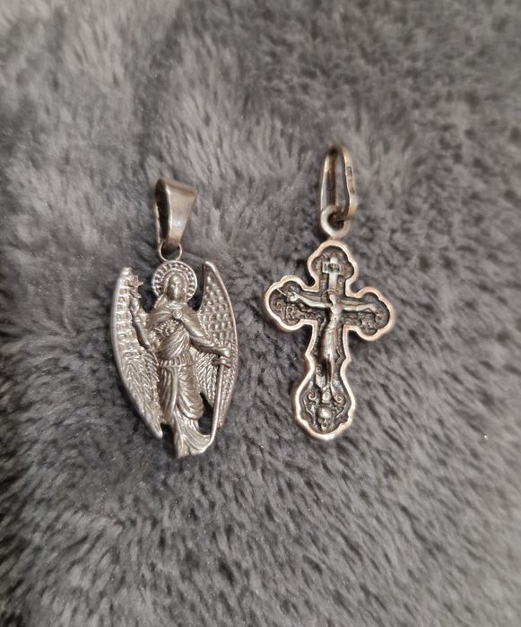 Срібло 925 проба підвіска хрестик- янгол