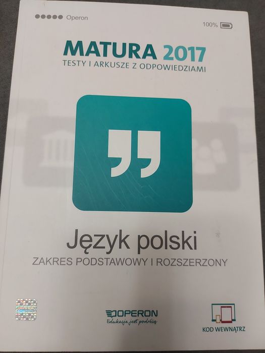 Matura testy I arkusze język polski Operon