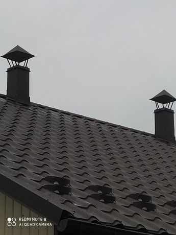 Монтуємо дахи нові і перекриваємо старі.