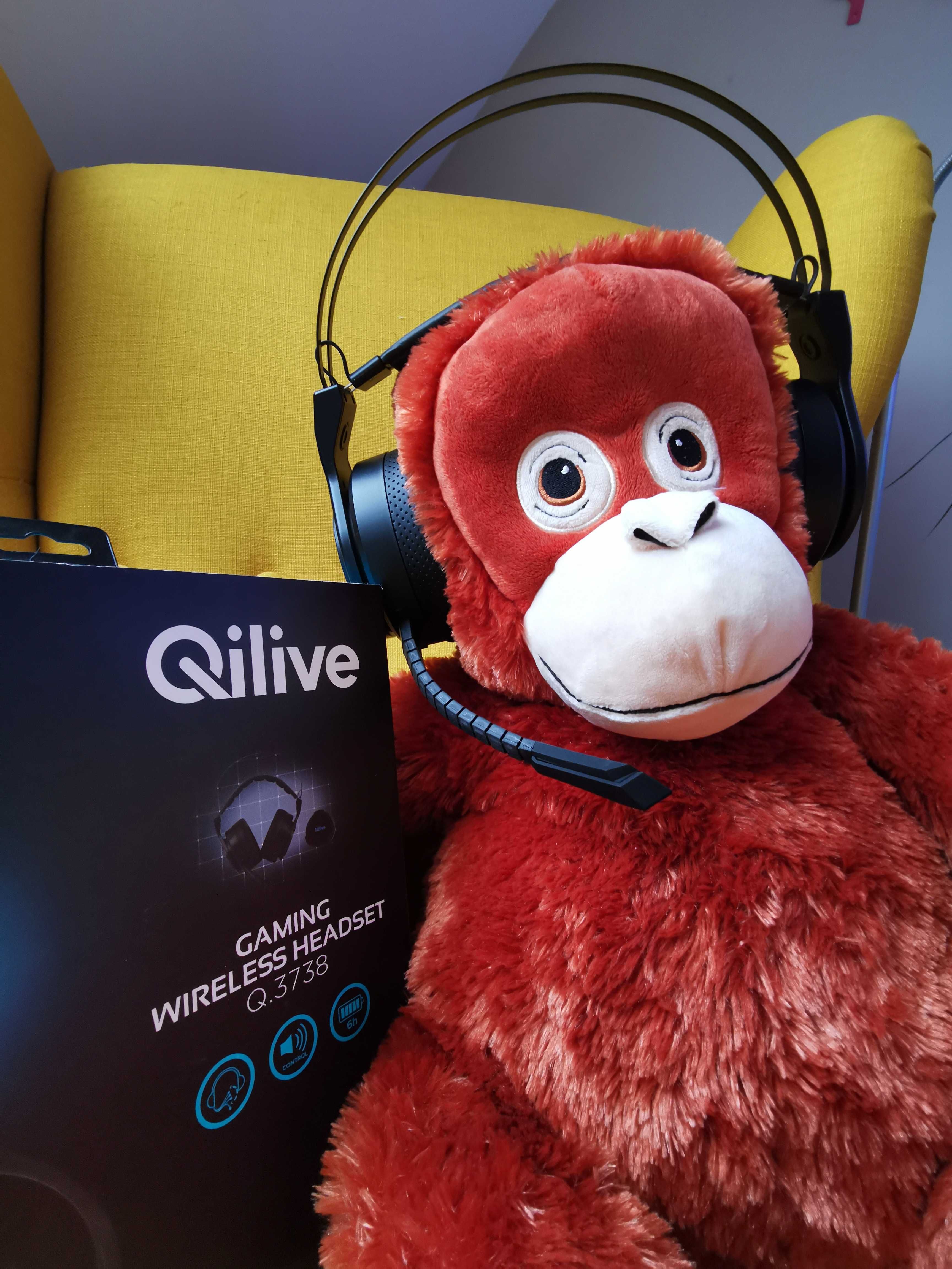 Słuchawki bezprzewodowe nauszne do grania Qilive gaming headset Q.3738