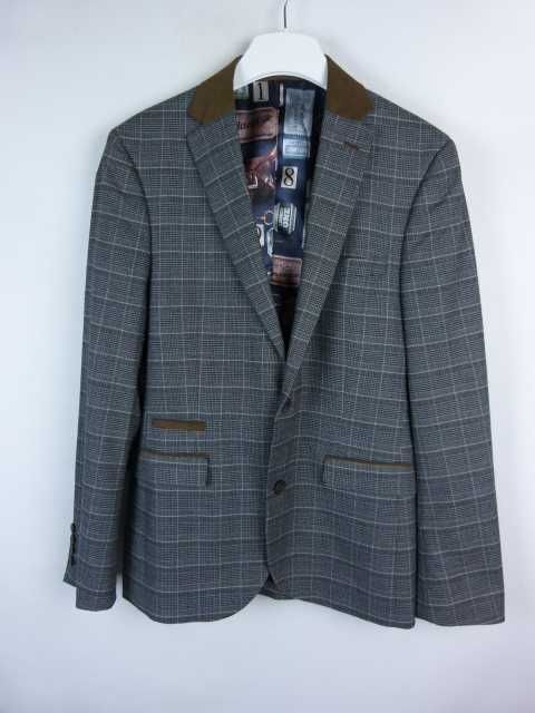 Next elegancka marynarka krata slim fit 38R / M