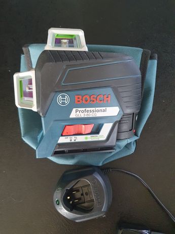 Laser krzyżowy Bosch GLL 3-80 CG Poziomica laserowa NOWY Kompletny