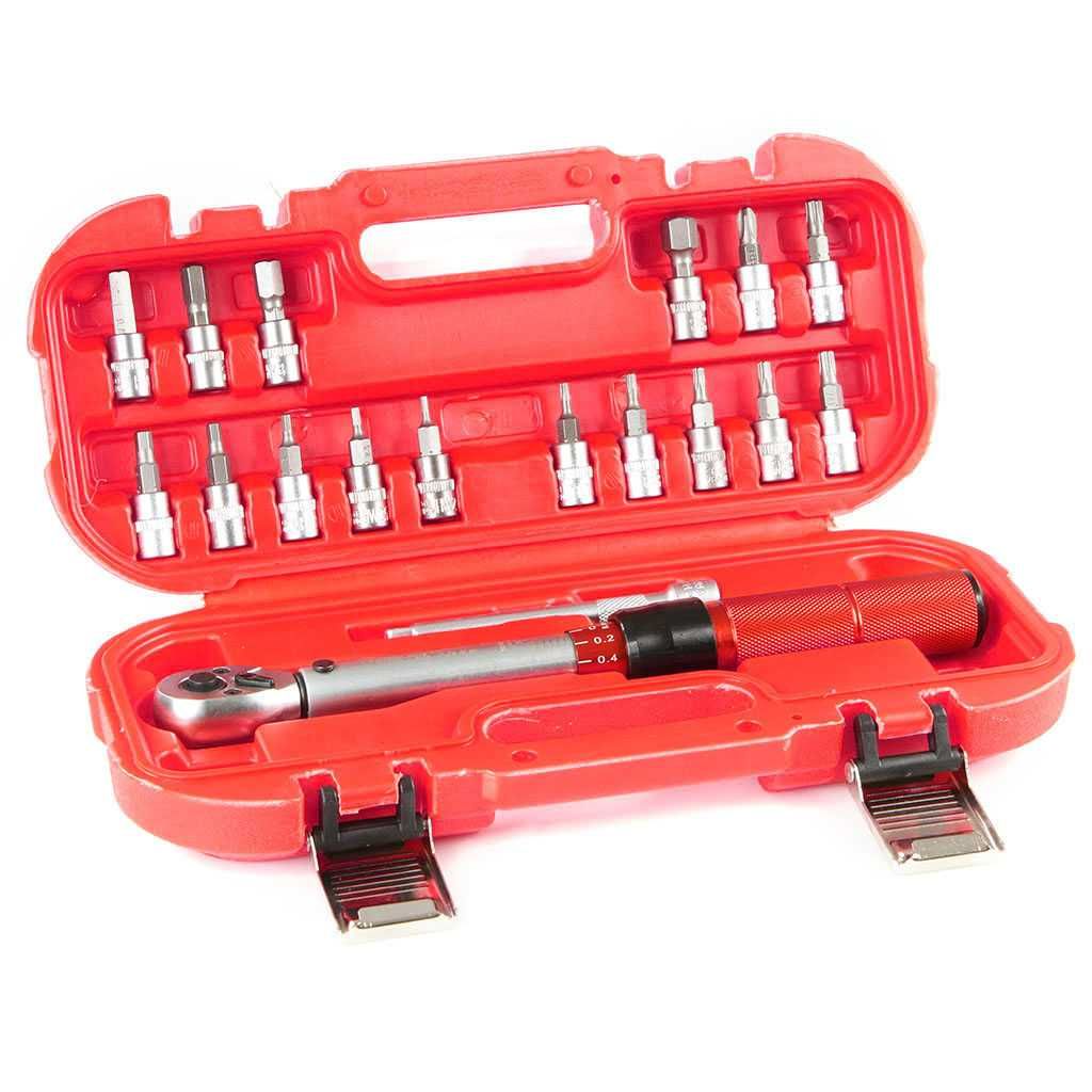 KLUCZ DYNAMOMETRYCZNY 1/4″ 2-24Nm Zestaw Walizka