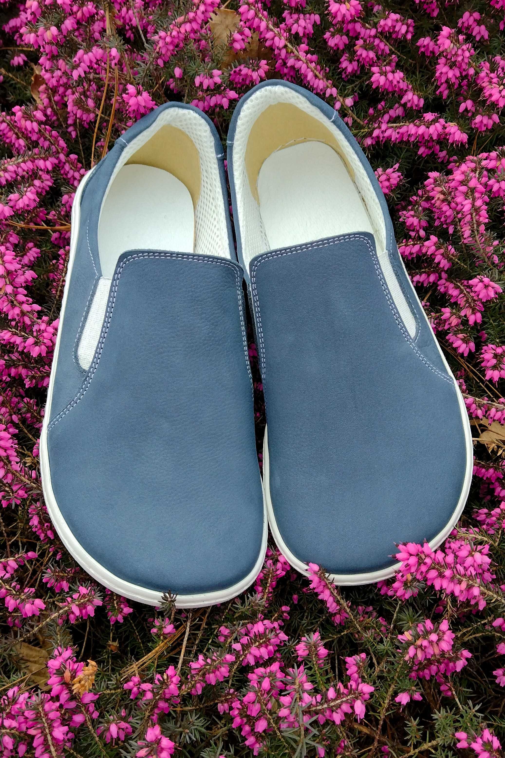 Półbuty Barefoot Buty minimalistyczne, Wsuwane! Granatowe!