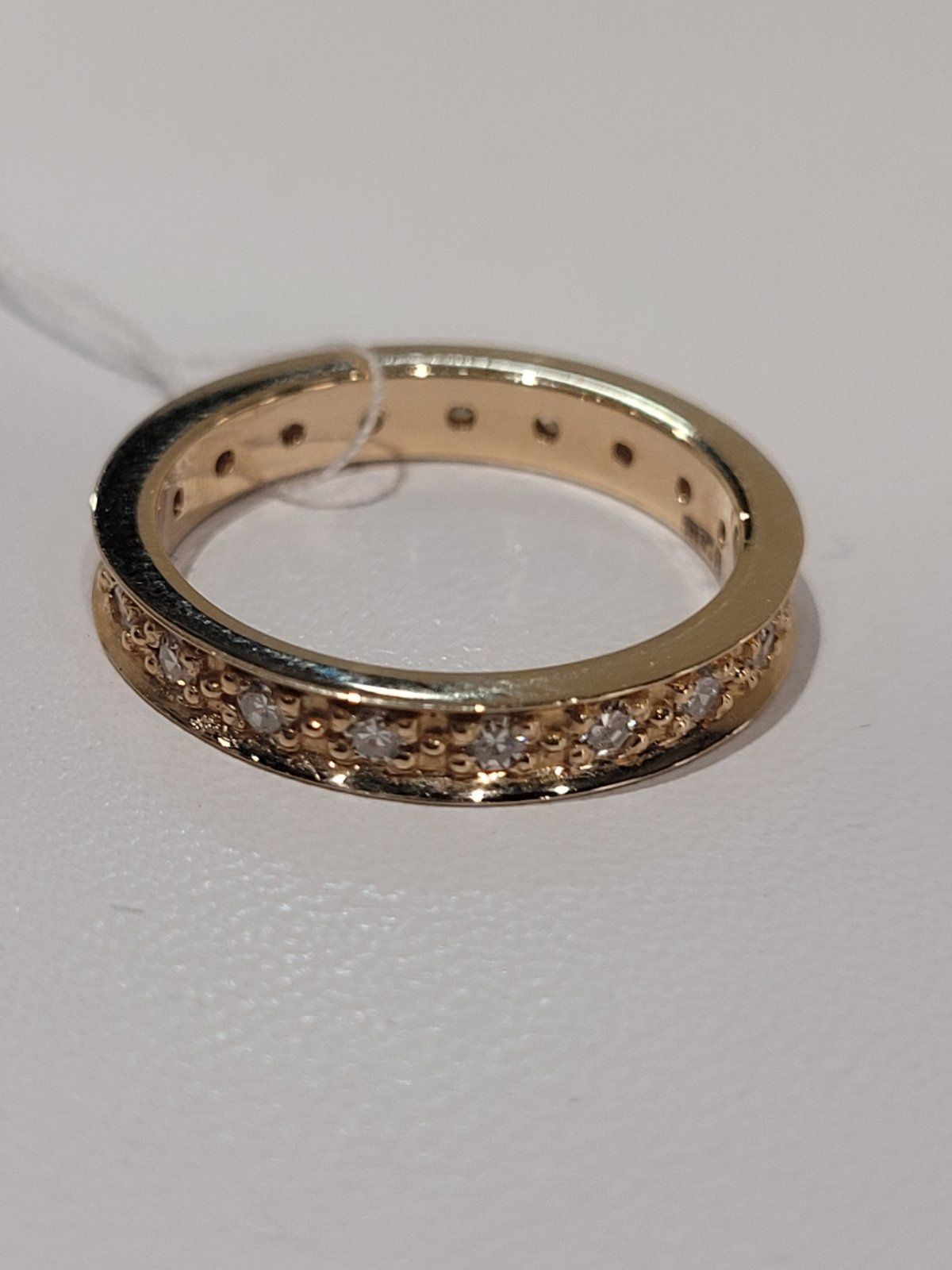 Золотое кольцо 0.39 ct бриллианты, дорожка.