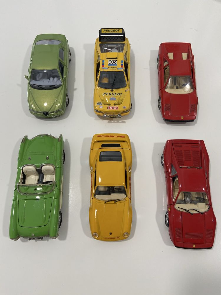 Conjunto de 6 Veículos Burago  - escala 1/24