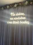 Napis na wesele neon led