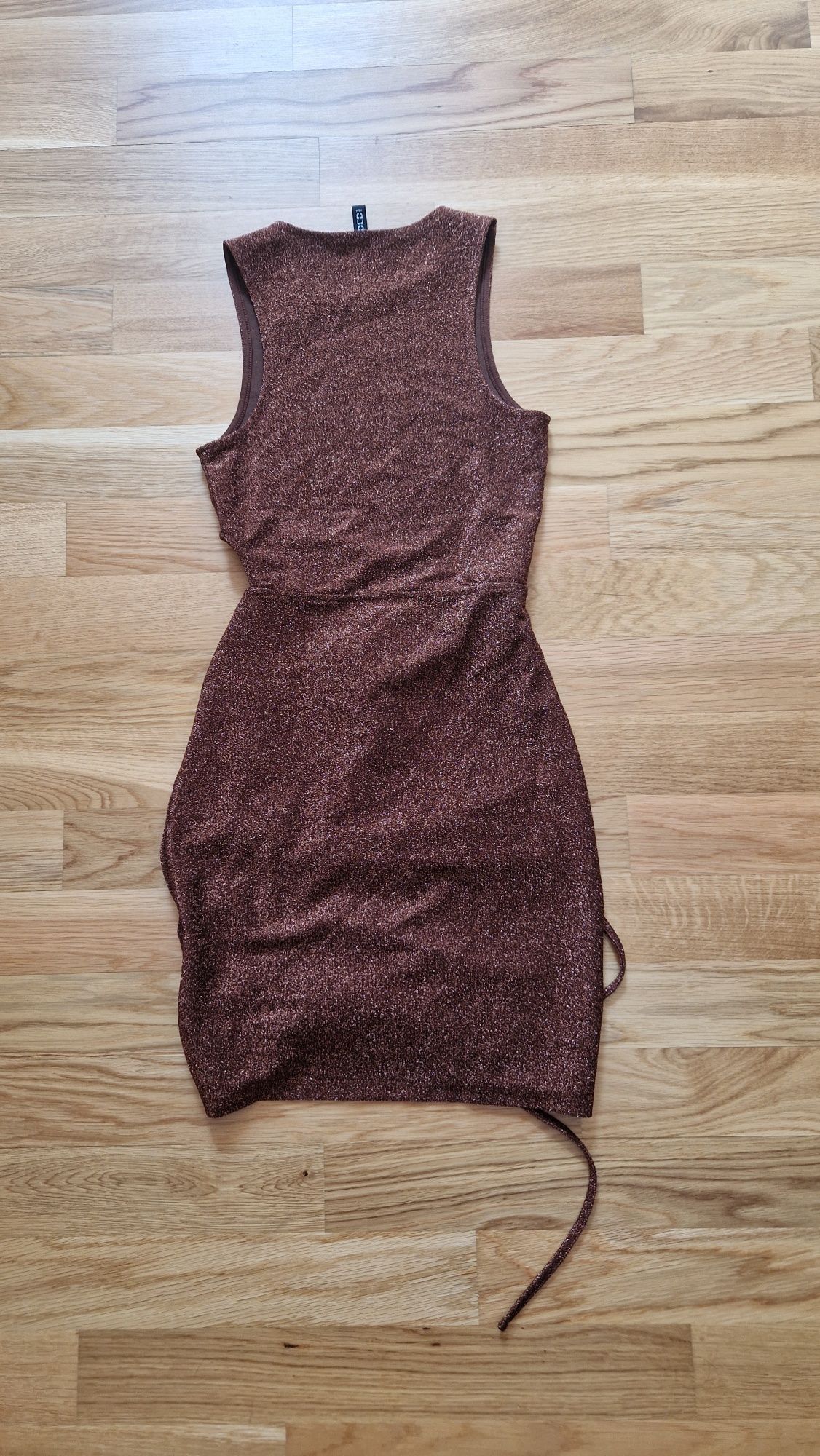 Sylwestrowa Sukienka brązowa H&M