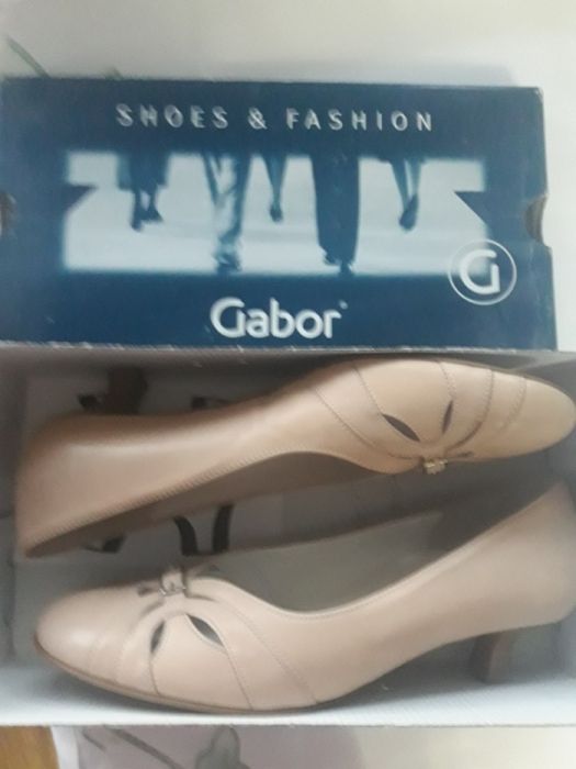 Туфли женские натуральная кожа бежевые новые бренд Gabor Габор р.6,5