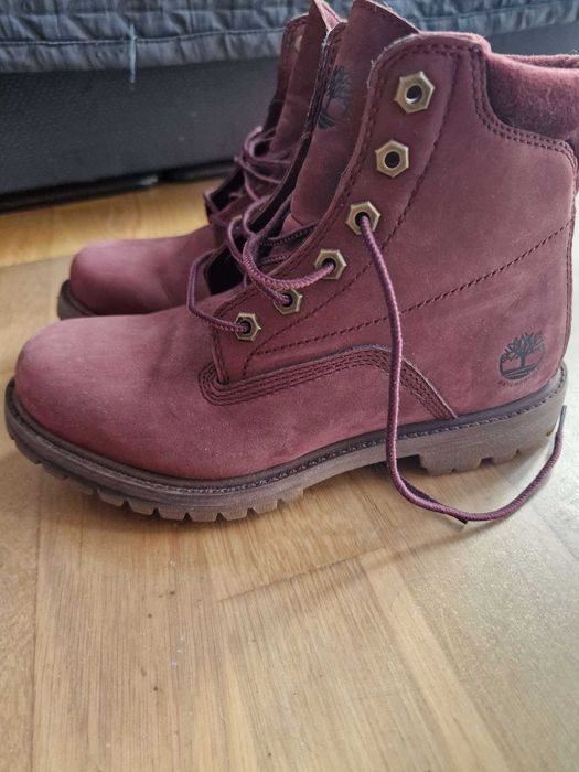 Timberland bordowe buty