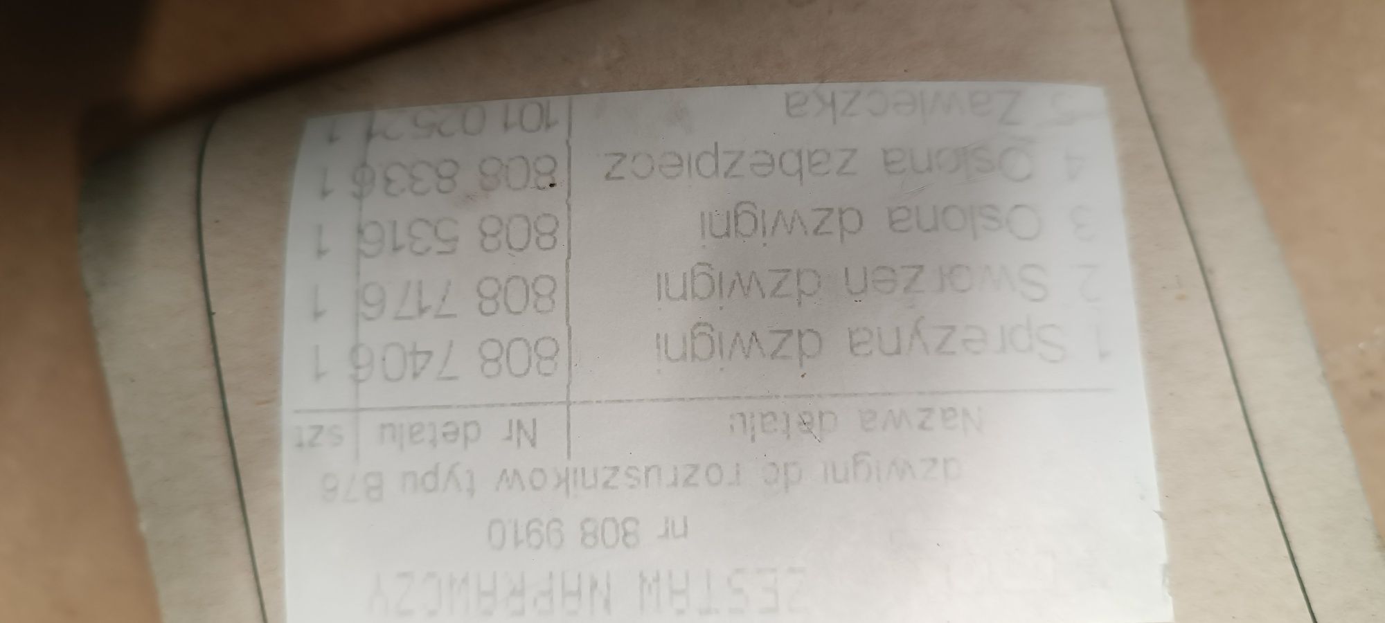 Fiat 126p zestaw naprawczy rozrusznika na linkę.