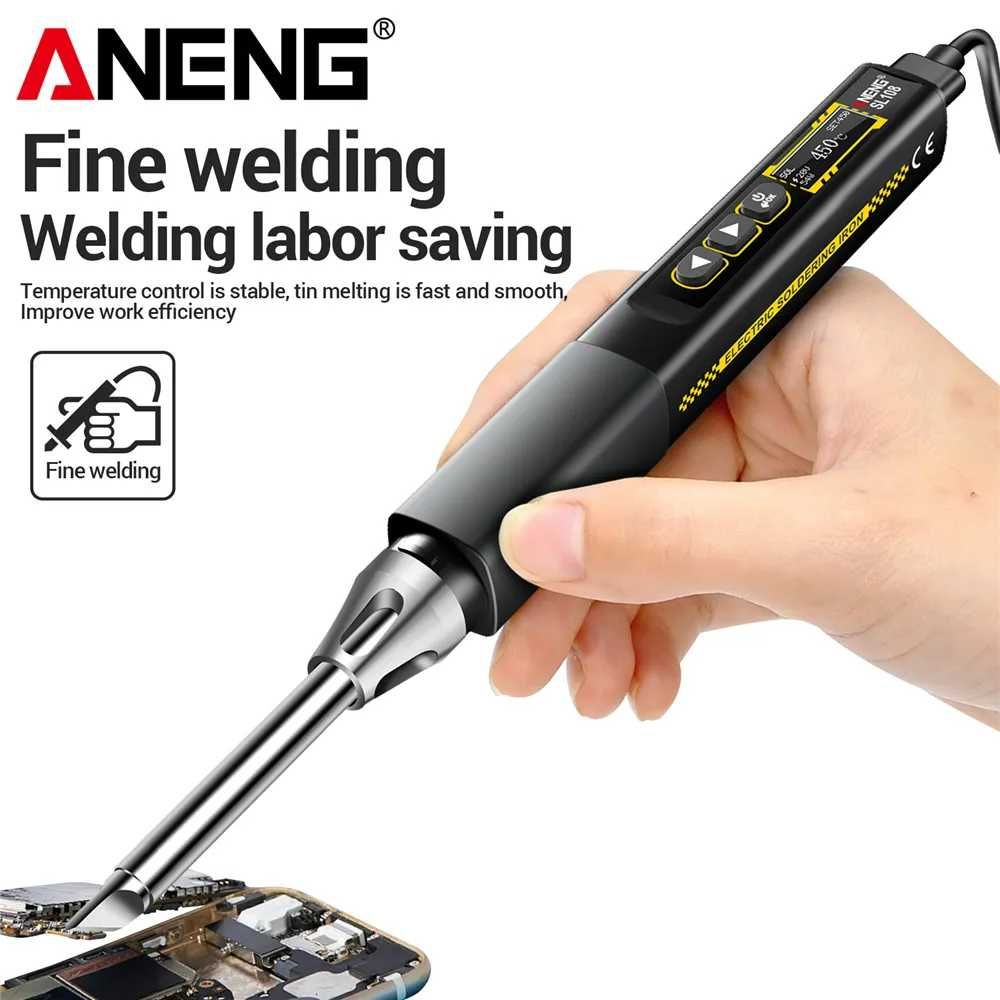 Паяльник ANENG SL108 96W Гарантія + Живлення і Футляр