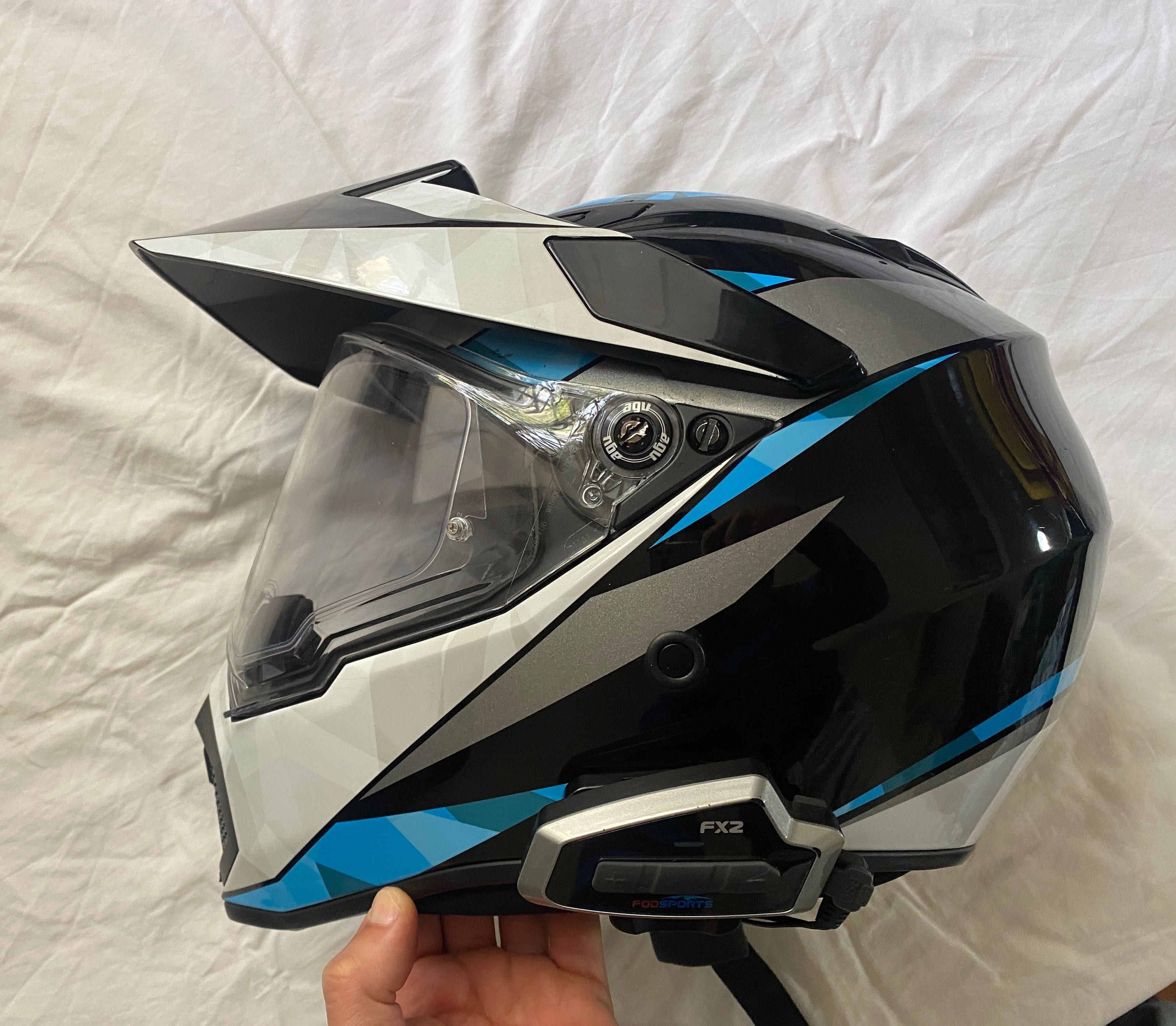 Capacete AJV quase nova com secondo visor solar e Bluetooth