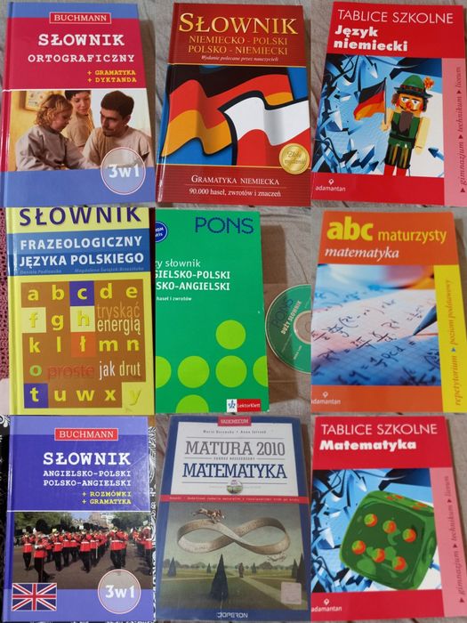 Książki - słowniki, tablice, vademecum
